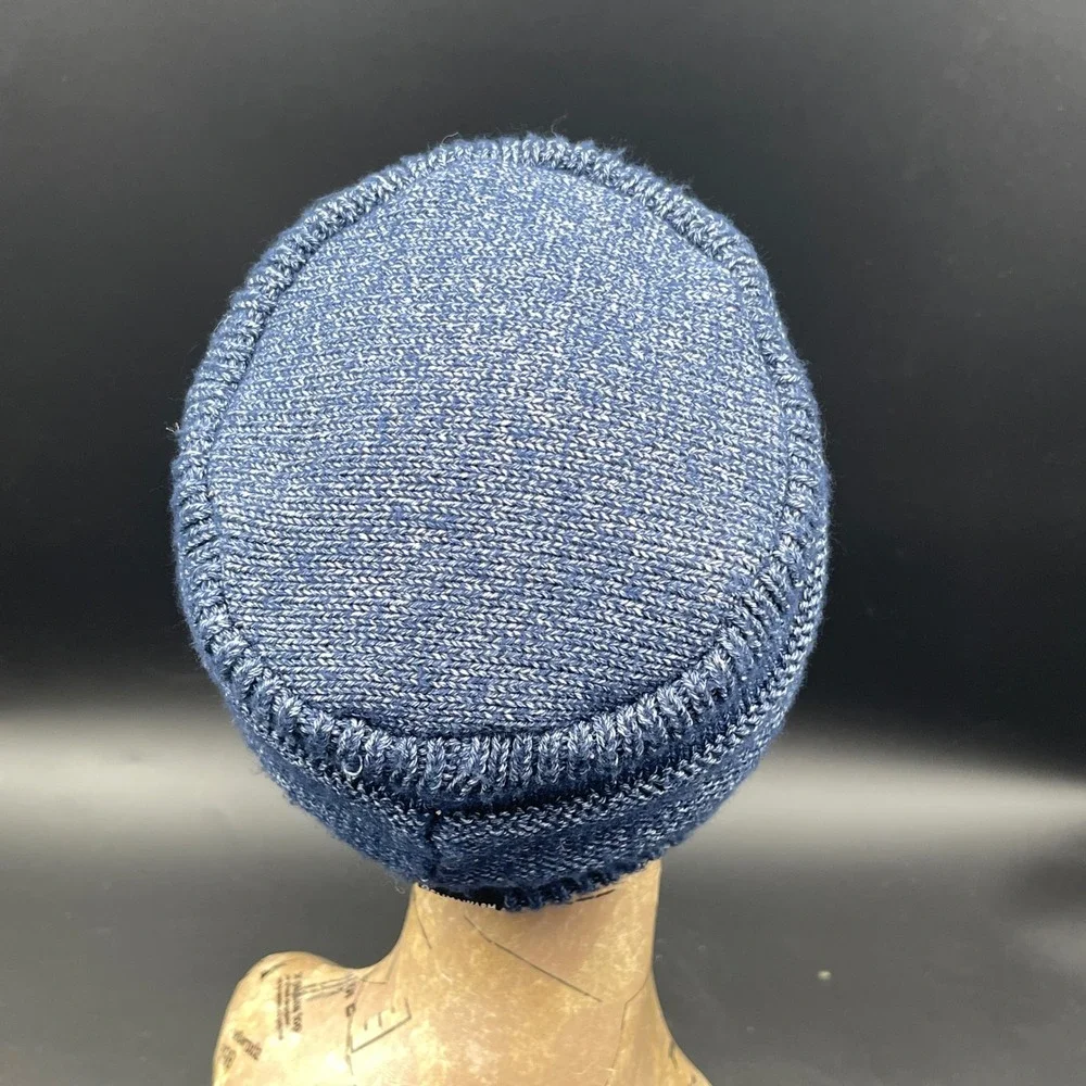 Adidas Climawarm Knit Visor Beanie Blue Marl Fleece Lined Brimmed Hat Cap 1574